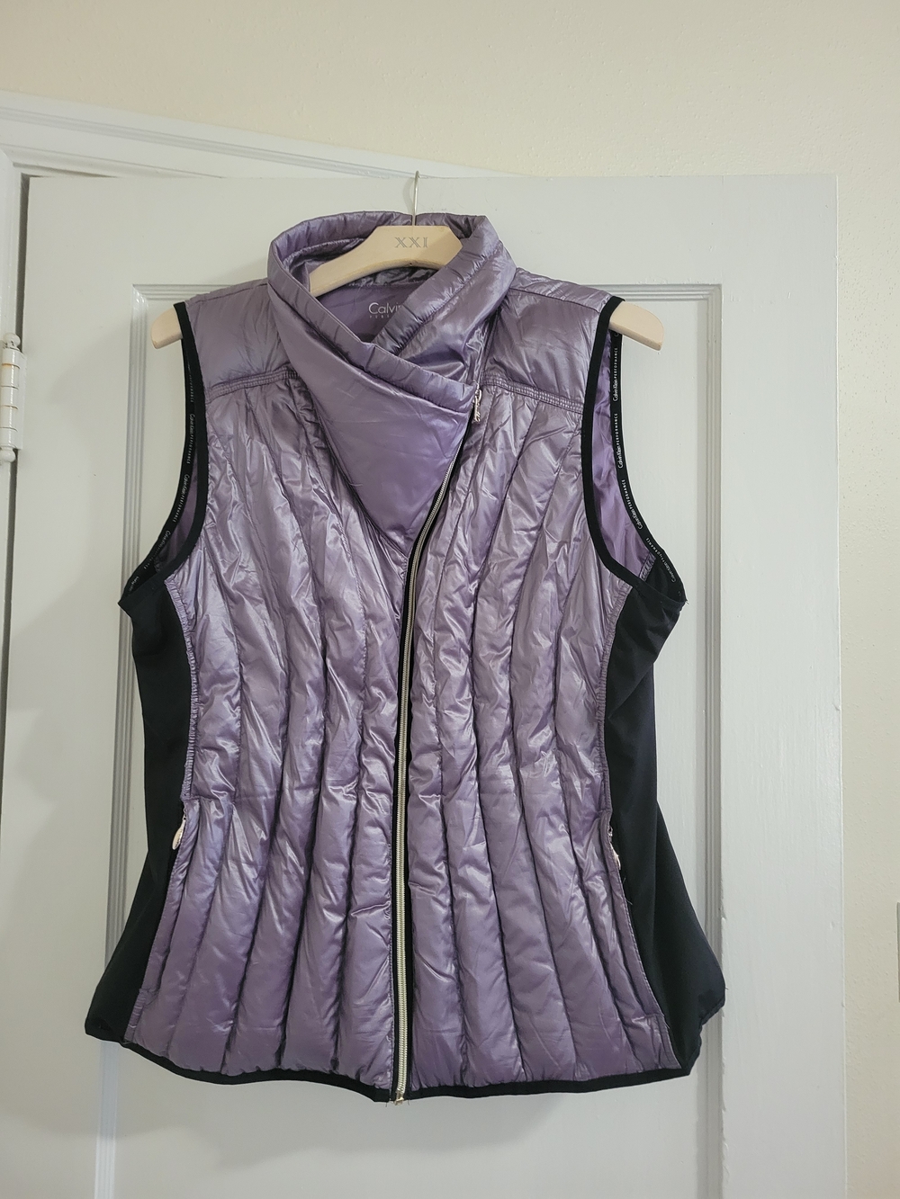 Calvin Klein Performance Purple Metallic Puffer vest
